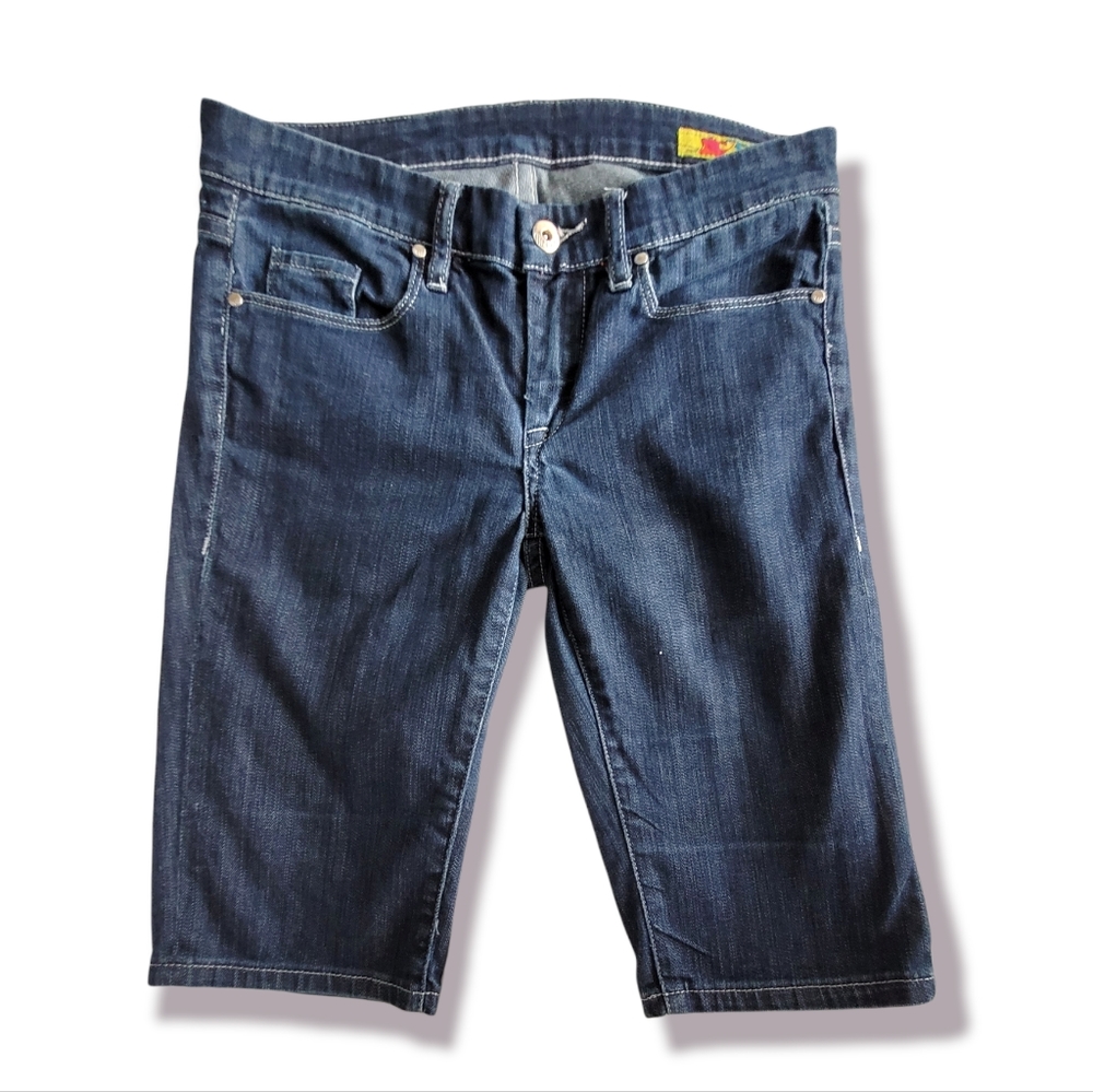 Blank NYC Dark Wash Denim Blue Jean Bermuda Shorts EUC, 27